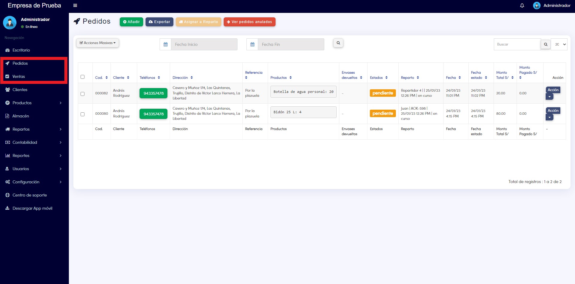 How does the orders and sales module work? - Yaku Centro de Soporte